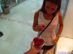 VidsPlus presents: Sweet strawberry fuck in a wc
