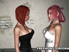 VidsPlus presents: Busty 3d redhead gets fucked by a zombie