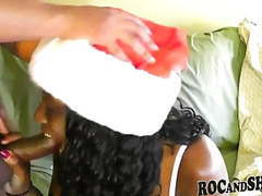 VidsPlus presents: Sexy ebony girlfriend christmas fuck !!