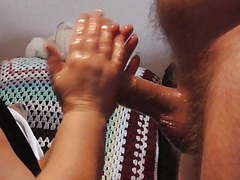 VidsPlus presents: Christmas olive oil handjob and blowjob part 1 of 3