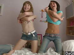 VidsPlus presents: Lesbian teen couple seduce a guy