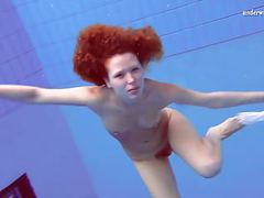 VidsPlus presents: Matrosova hot ginger pussy in the pool