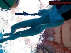 VidsPlus presents: Perfect shaved teen in the pool