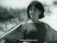 VidsPlus presents: Nudist girl's day on a beach (1960s vintage)