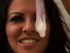 VidsPlus presents: Taryn drink cum from a condom