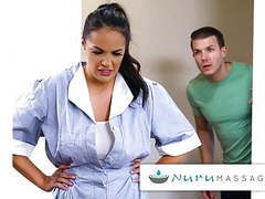 VidsPlus presents: Nurumassage hot maid discovers nuru with young lad