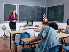 VidsPlus presents: Stunning teacher wearing stockings gets fucked in the class room - sarah lace, Couple, Hardcore, Pornstars, MILF, Long Hair, Pussy Licking, Lingerie, Stockings, Nylon, Blowjob, Anal, Pussy, Shaved Pussy, Cowgirl, Big Tits, Fake Tits, Teachers