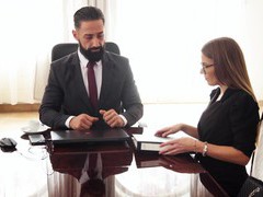 VidsPlus presents: Erotic fucking in the office with gorgeous secretary eveline dellai