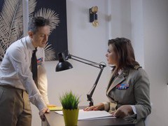 VidsPlus presents: Rebecca volpetti wearing nylon stockings getting fucked hard