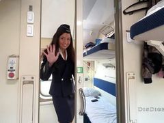 VidsPlus presents: Seduced the conductor on the train and fucked while she had a break