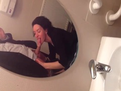VidsPlus presents: Homemade bathroom blowjob from beautiful wife