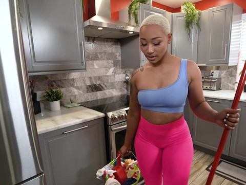 VidsPlus presents: Big butt ebony maid thick ass daphne wants to be fucked hard