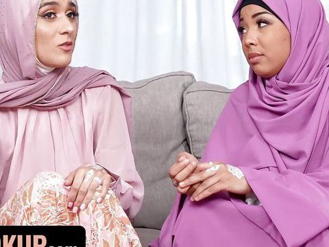 VidsPlus presents: Hijab wearing step sisters malina melendez and aubry babcock fuck their step brother - hijab hookup