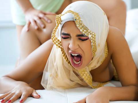 VidsPlus presents: Muslim cutie with juicy tits babi star bends over and takes fat cock in her ass - hijab hookup