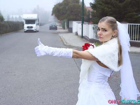 VidsPlus presents: Shock content sexy bride fucks random van driver on marriage day