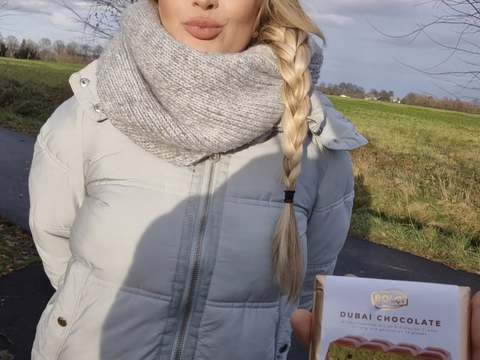 VidsPlus presents: I blow and fuck a stranger for the last dubai chocolate from the discount store - risky public sex - litclit