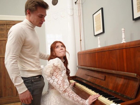VidsPlus presents: Redhead pianist goes nuts for my hard dick after practice