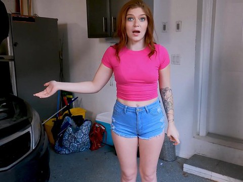 VidsPlus presents: Redhead katerina deville with hot ass sucking a dick - hd