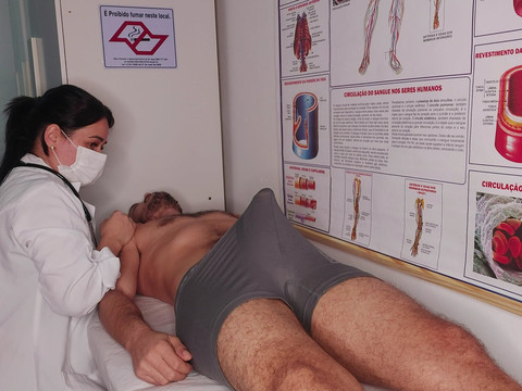 VidsPlus presents: Patient's erection right in front of the nurse