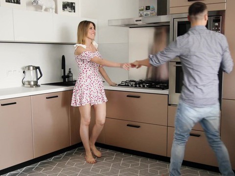 VidsPlus presents: Blonde fanta sie with good tits wearing lingerie gets dicked