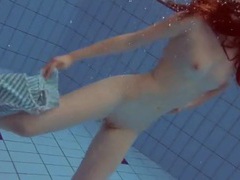 VidsPlus presents: Striped one piece swimsuit on a hot teen