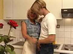 VidsPlus presents: Fucking his busty aunt in the kitchen