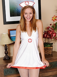 Vids Plus presents: Slutty and horny teen nurse Chandler Fay strips naked