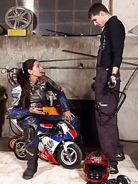 Vids Plus presents: Shy teenage biker chick fucks the horny mechanic hardcore