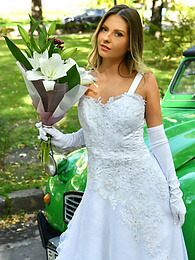 Vids Plus presents: Naughty bride Rebecca Volpetti takes a photographer assistant's stiff dick