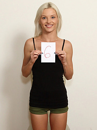 Vids Plus presents: Blond hungarian teen Zazie Skymm gets completely naked during a solo shoot