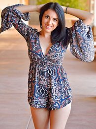 Vids Plus presents: Sultry women Saraya and her girlfriend caressing each other outside